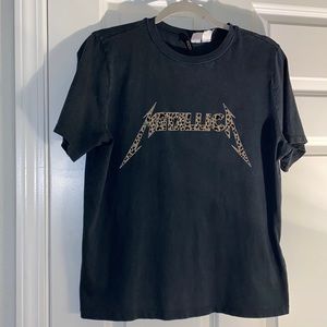 Women’s Leopard Metallica Logo T-Shirt